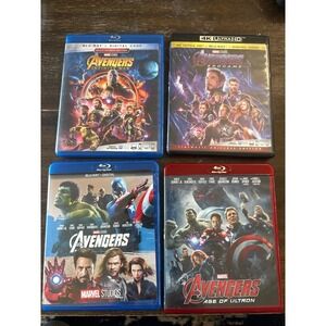Marvel Avengers 4 Movie Collection Blu-ray 4K UHD Infinity War Endgame Ultron